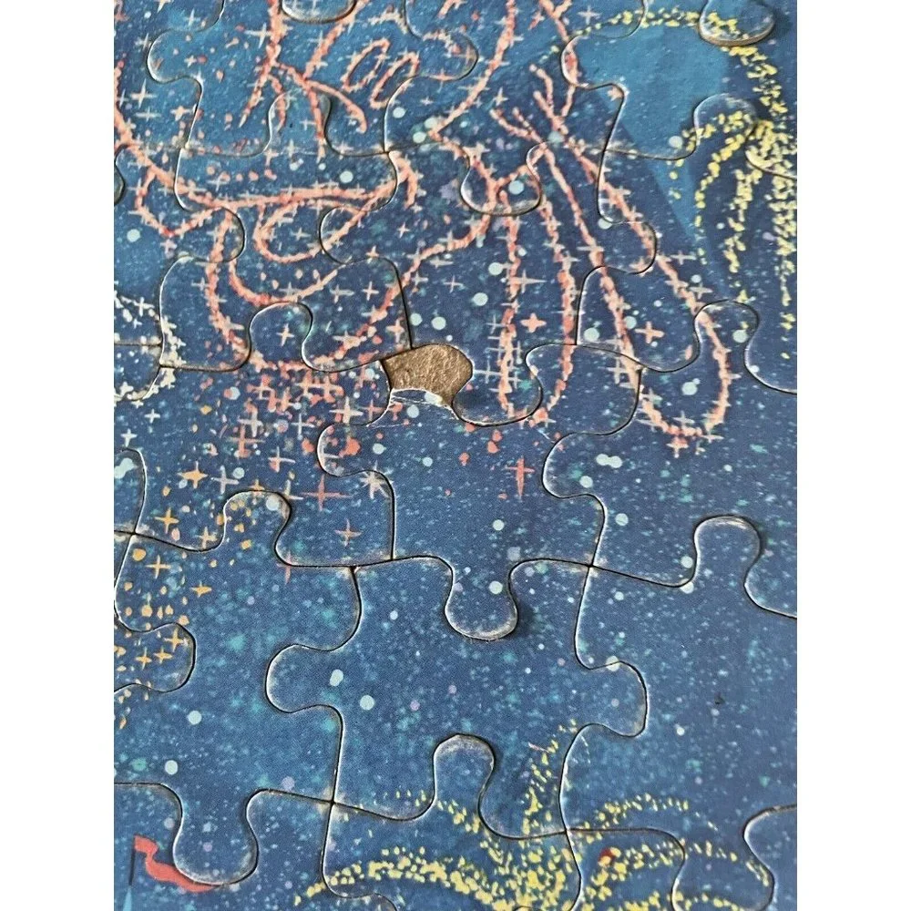 Vintage 1972 Walt Disney Whitman Jigsaw Puzzle, Donald Duck Fireworks, 100 pcs
